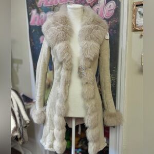 Leather Fox Wool Jacket